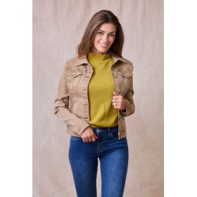 Veste en Jean Slim Camel