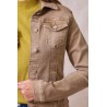 Veste en Jean Slim Camel