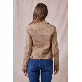 Veste en Jean Slim Camel