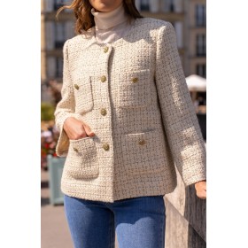 Veste en Tweed Col Rond