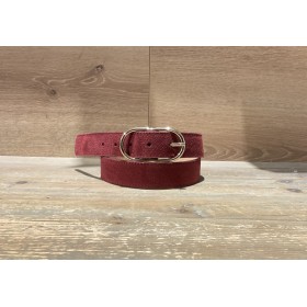 Ceinture Cuir Bordeaux