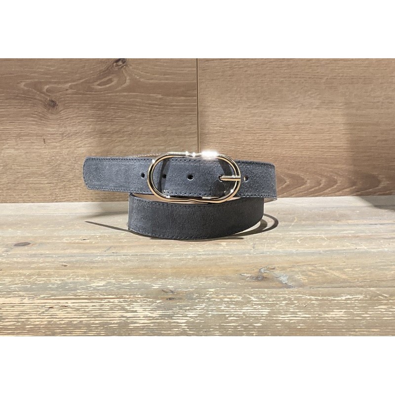 Ceinture Cuir Grise