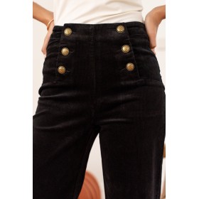 Pantalon Velours Noir