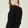 Pull Laine Mohair Ajouré Noir