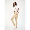 Pantalon Slim Beige Taille Haute Effet Push Up