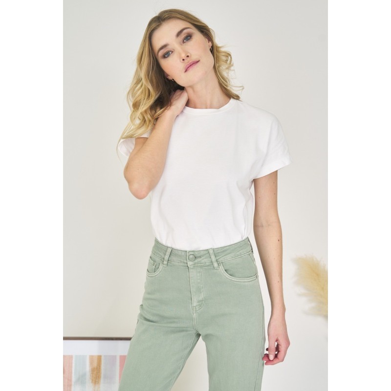 Pantalon Mom Vert d'eau - Sketch et Confortable