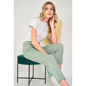 Pantalon Mom Vert d'eau - Sketch et Confortable