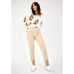 Pantalon Mom Beige Confort et Style Assurés