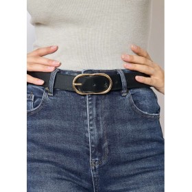 Ceinture Cuir Noir Irisé