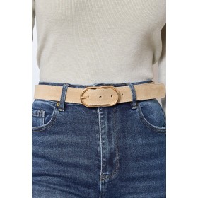 Ceinture Cuir Beige